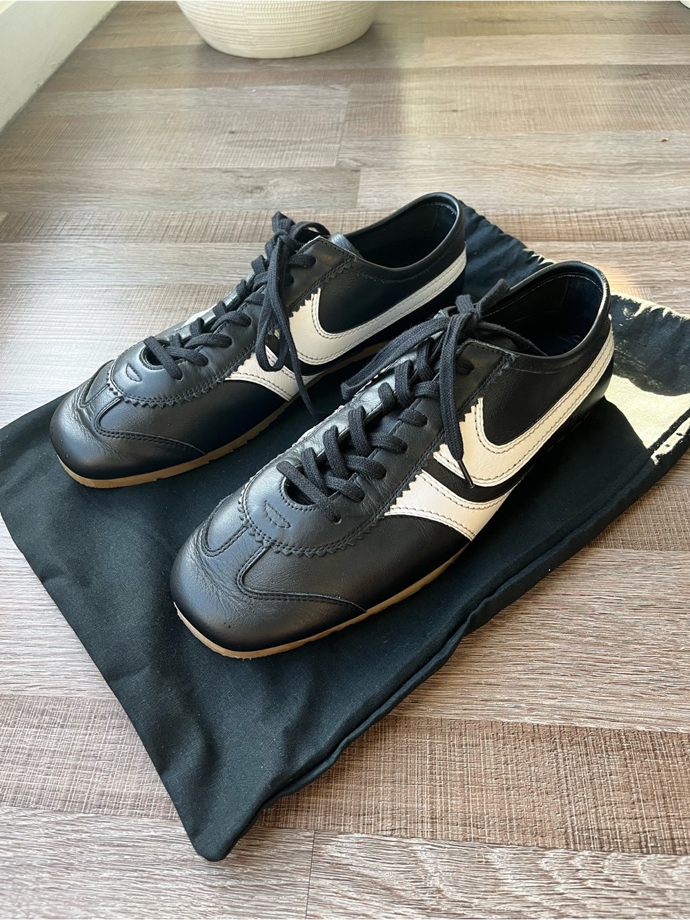 Dries Van Noten Black and White Low-Top Sneakers
